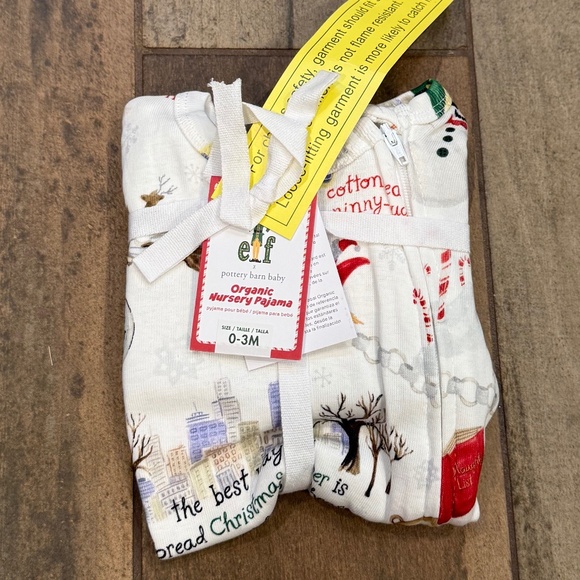 ORGANIC CHRISTMAS THE ELF MOVIE BABY PAJAMAS - PBK - Picture 1 of 11